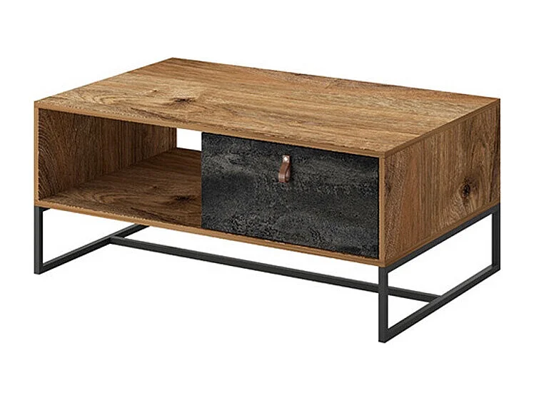 Table basse DARK chêne-noir 104 x 44 x 68 cm