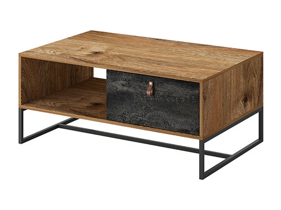 Table basse DARK chêne-noir 104 x 44 x 68 cm