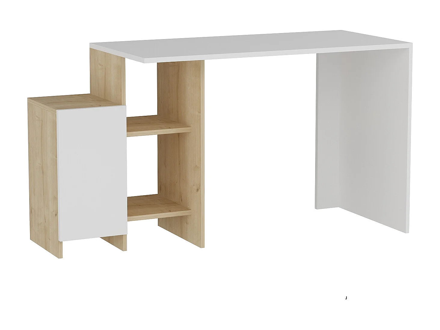 Bureau ECEM Blanc et chêne 113 cm