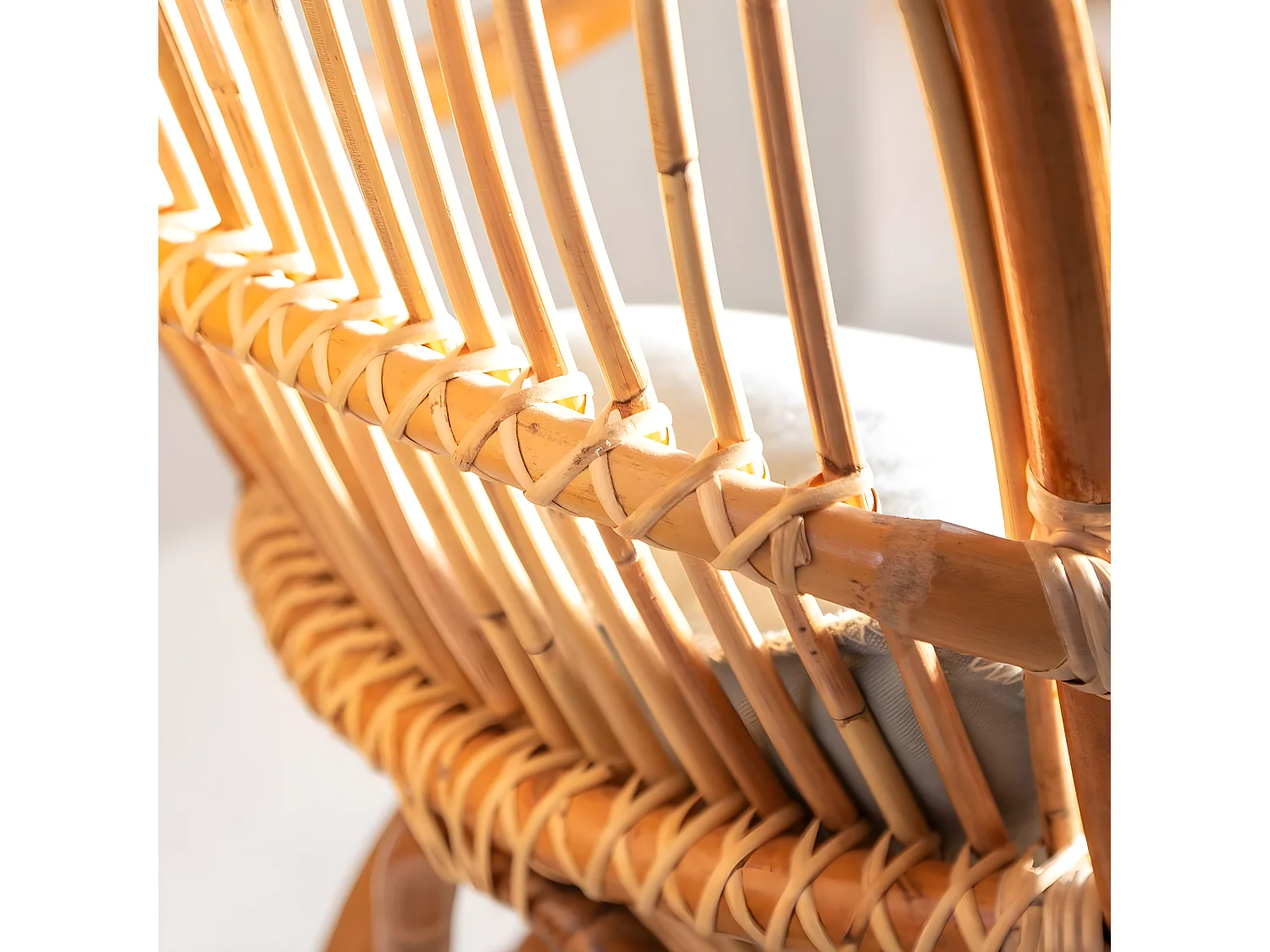 Fauteuil vintage en rotin Rattan