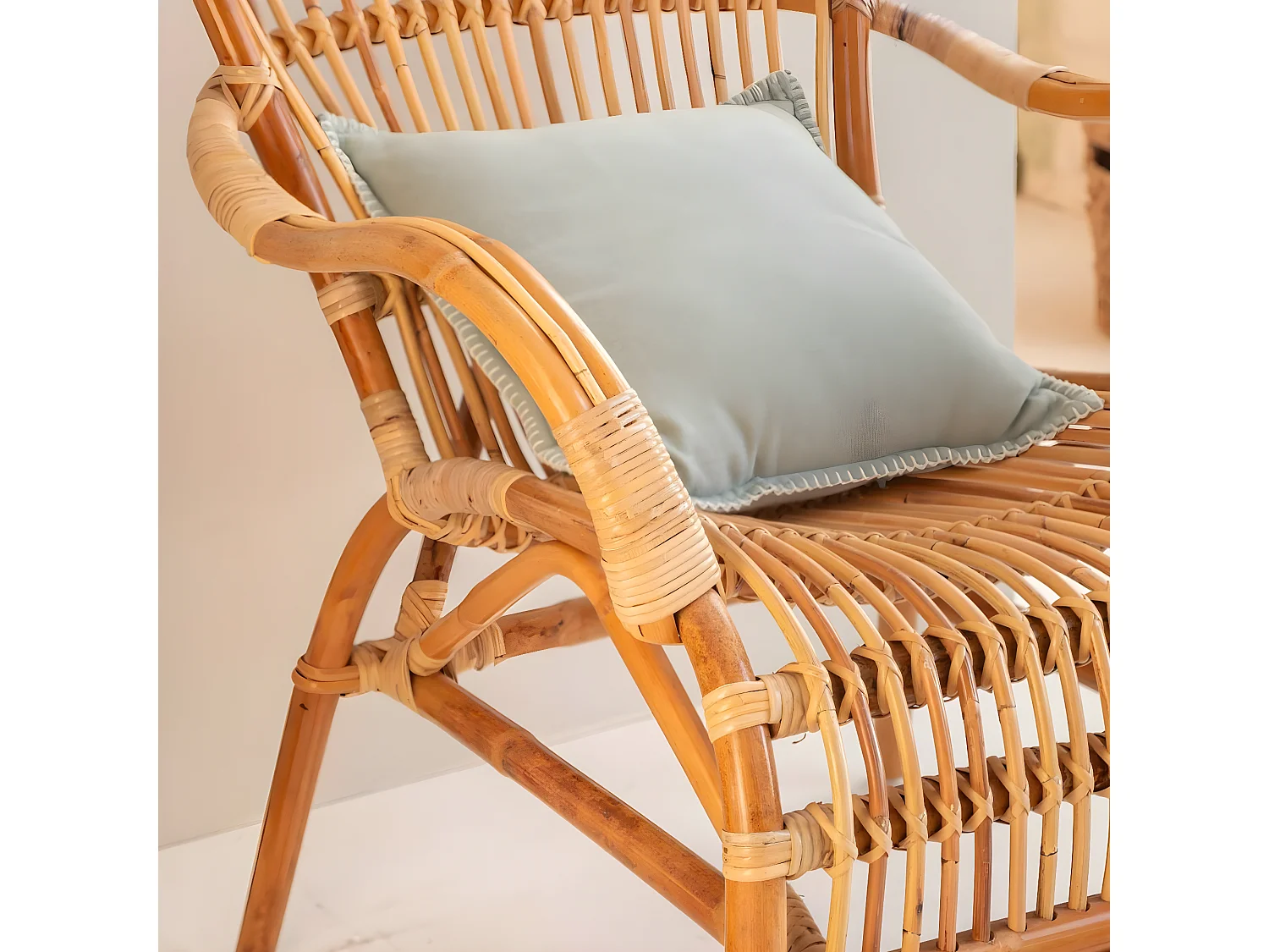 Fauteuil vintage en rotin Rattan