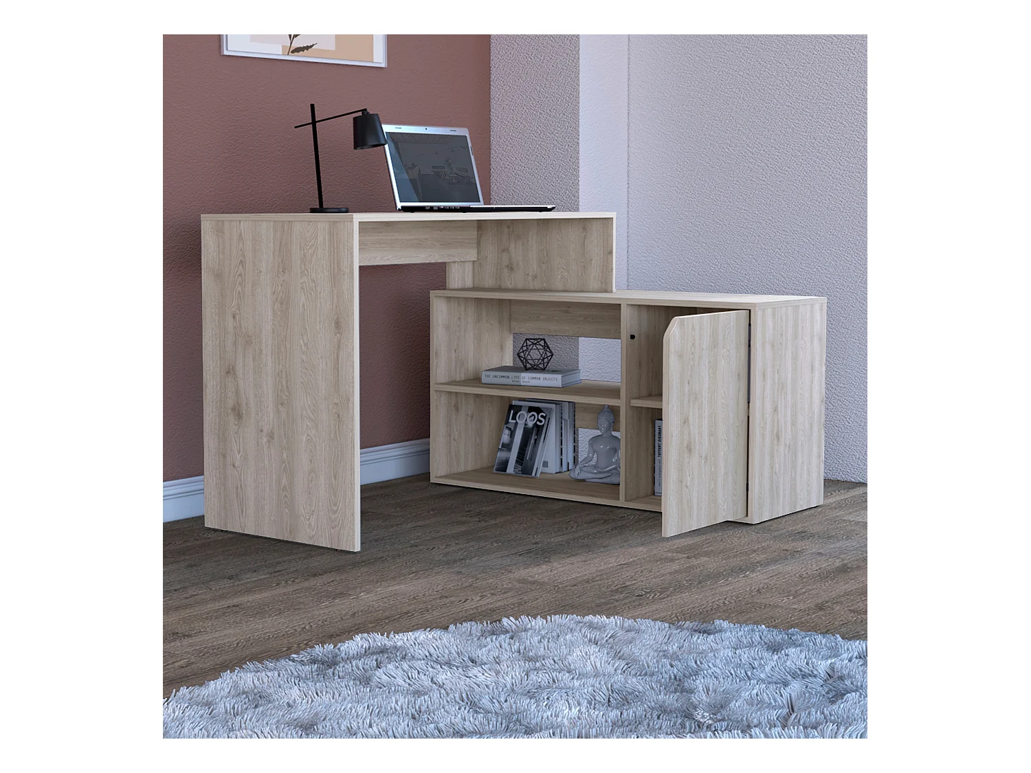 Bureau d'angle en L Stockholm - Frêne