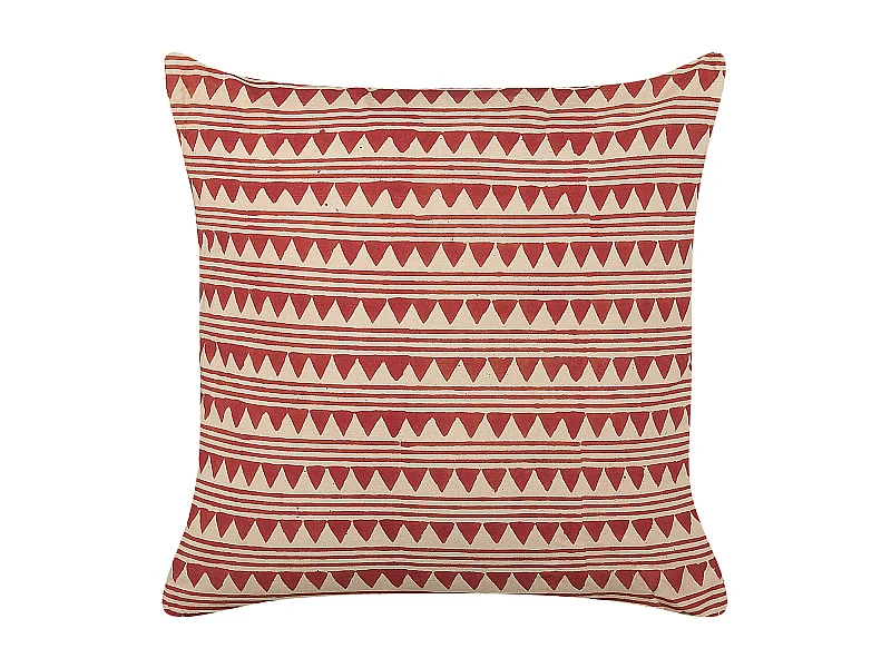 Dekokissen DEGLUPTA Baumwolle 45 x 45 cm Rot ZickZack-Muster