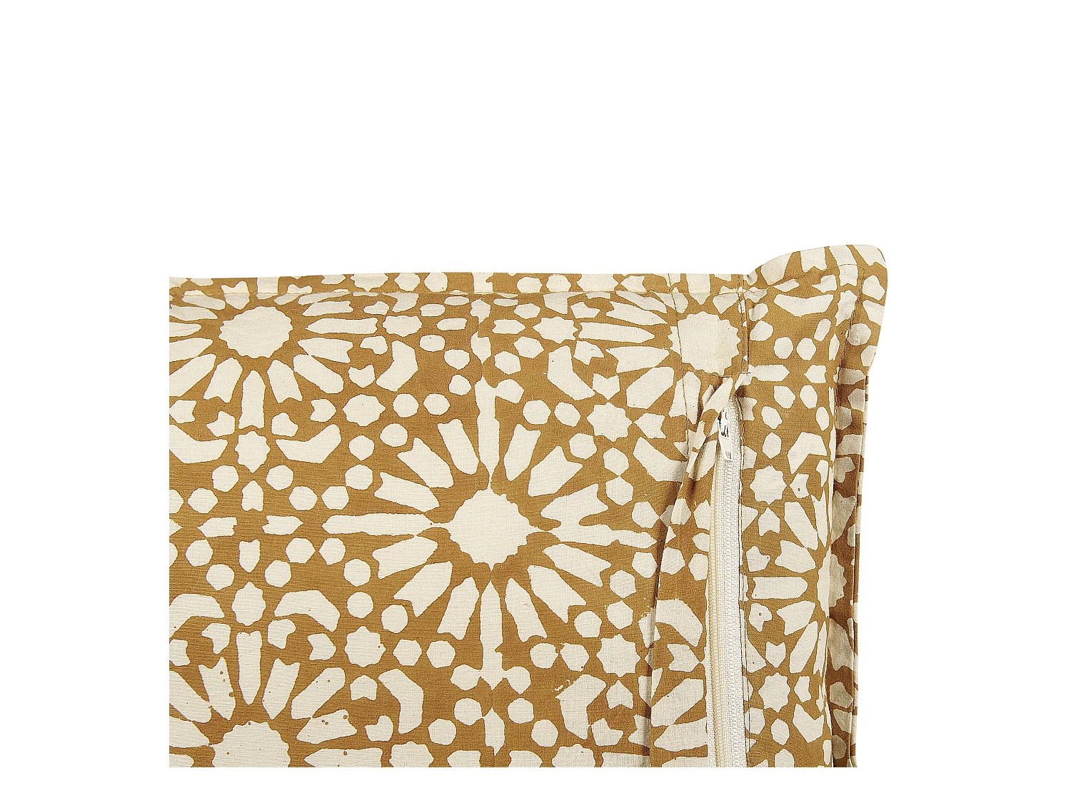 Sierkussen CEIBA Katoen 45 x 45 cm Beige Geometrisch patroon