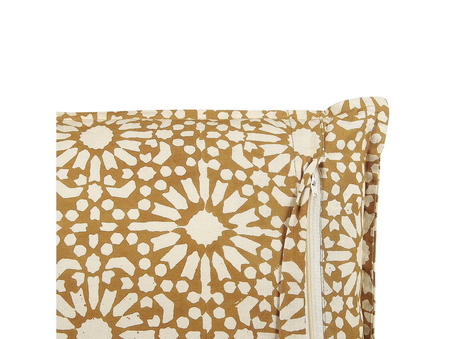 Sierkussen CEIBA Katoen 45 x 45 cm Beige Geometrisch patroon