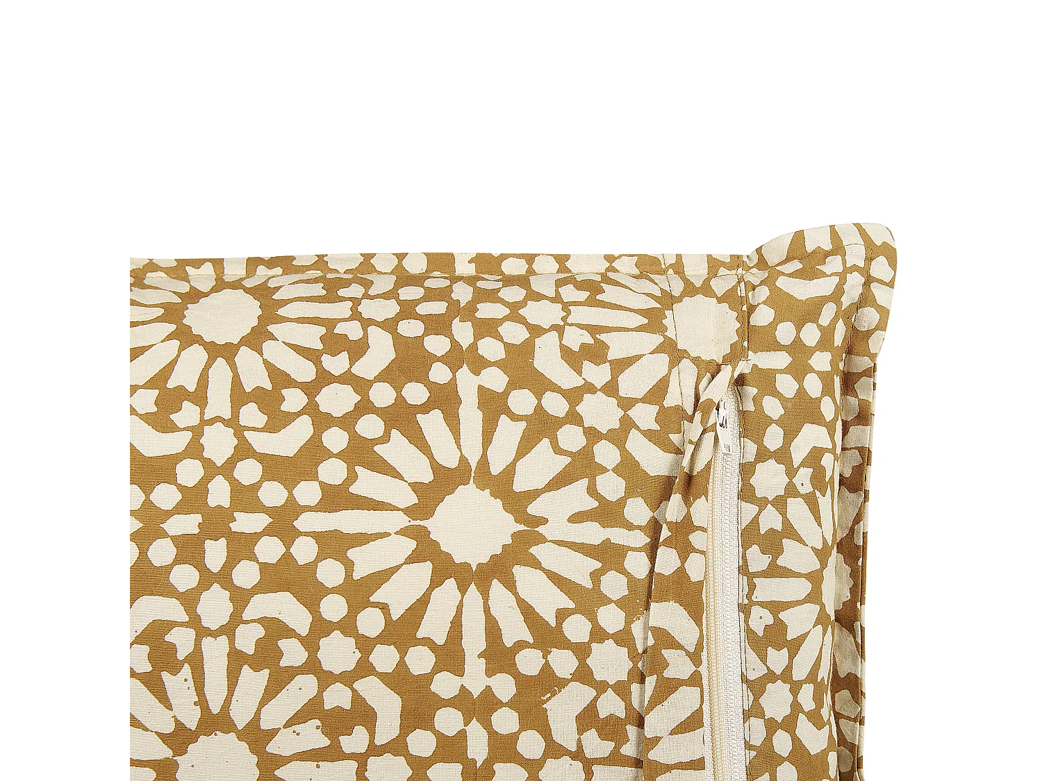 Almofada decorativa CEIBA Algodão 45 x 45 cm Creme Padrão geométrico