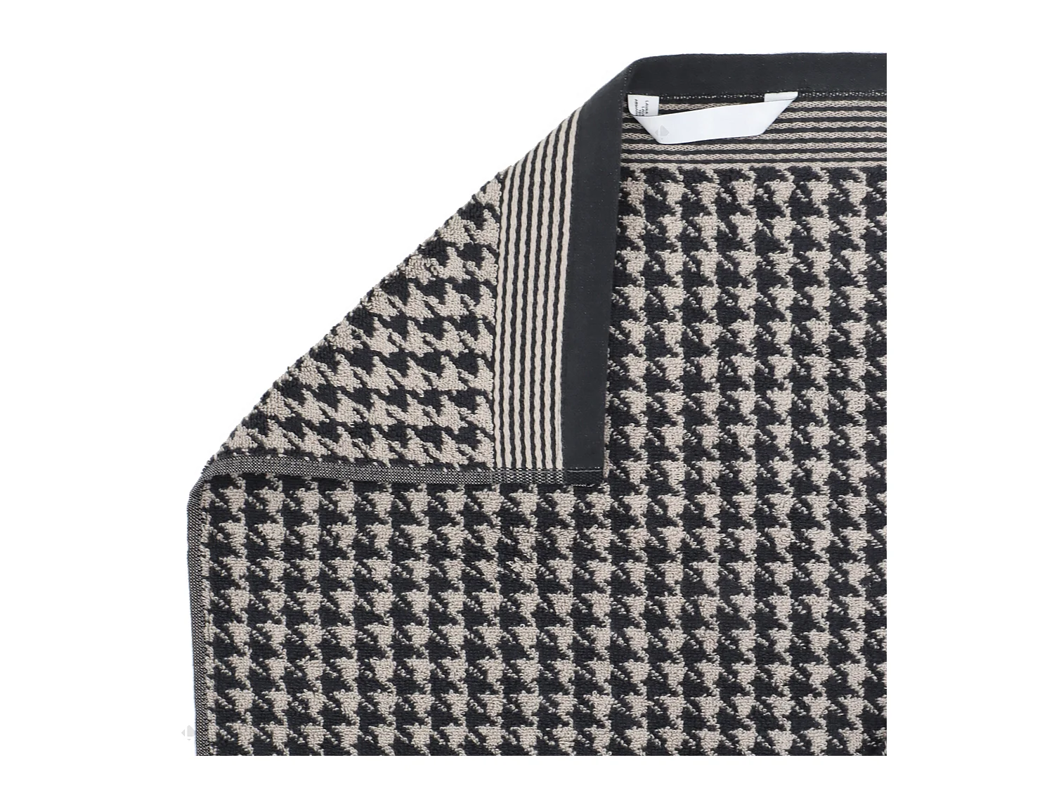 Parure de bain PIED-DE-POULE 4 pièces gris taille L