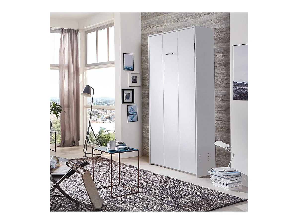 Lit escamotable vertical 90x200 - L102 cm