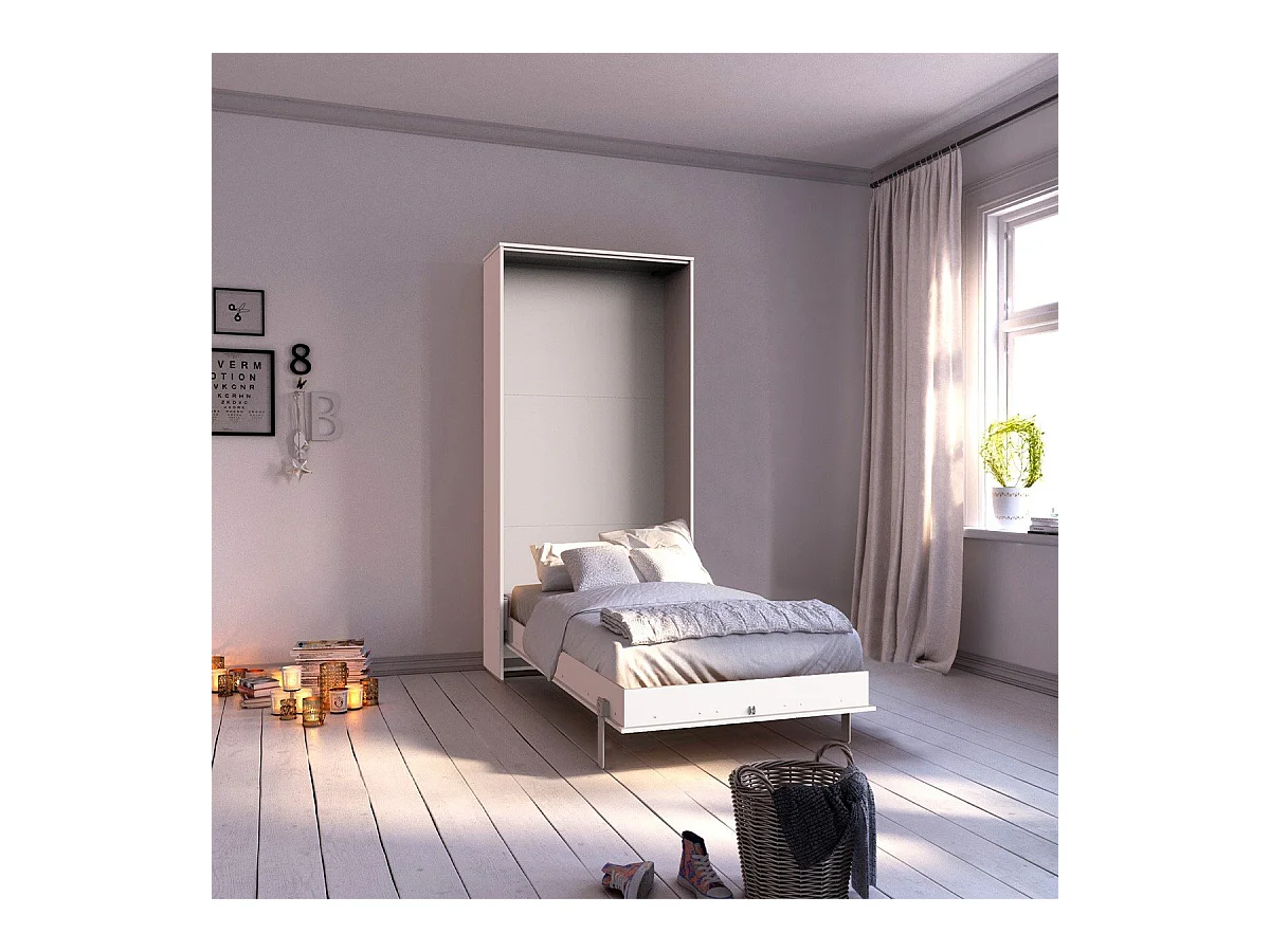 Lit escamotable vertical 90x200 - L102 cm