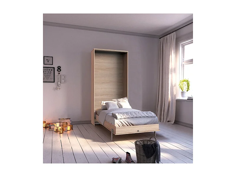 Lit escamotable vertical 90x200 - L102 cm
