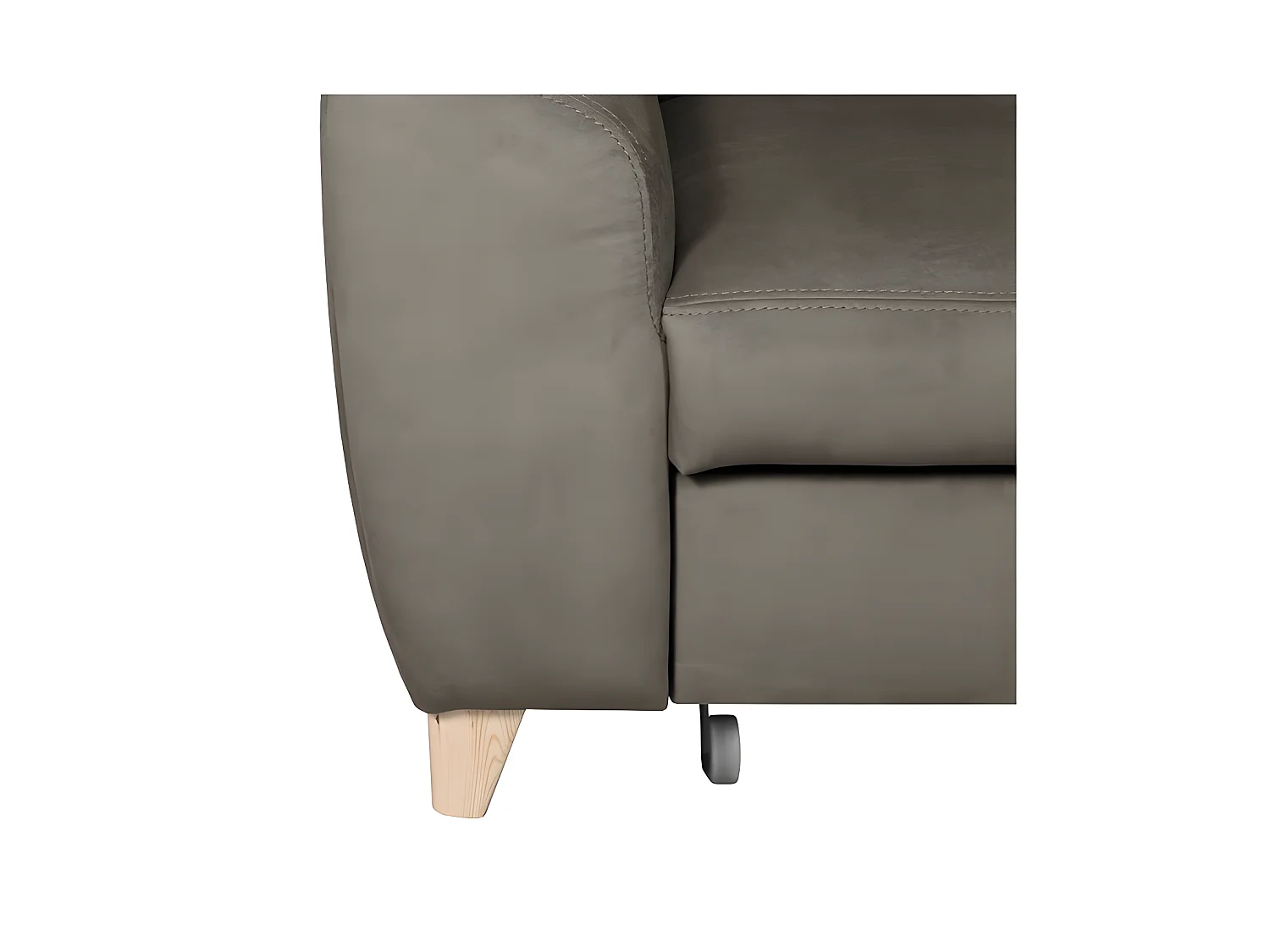 Canapé d'angle convertible en tissu luxe 5 places, ASTERIA taupe, angle droit