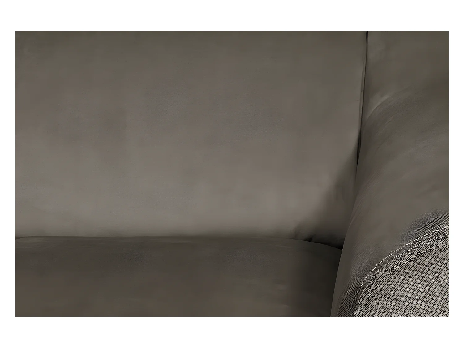 Canapé d'angle convertible en tissu velours luxe 5 places, ASTERIA  taupe, angle gauche