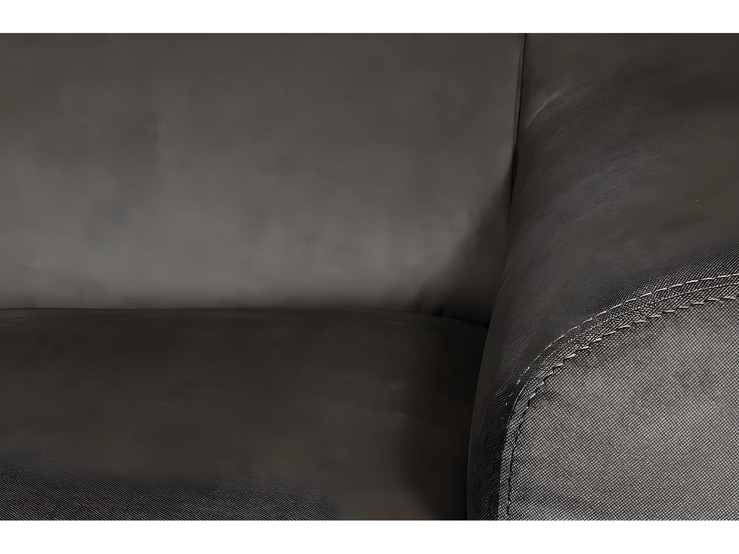 Canapé d'angle convertible en tissu luxe 5 places, ASTERIA chocolat clair, angle gauche