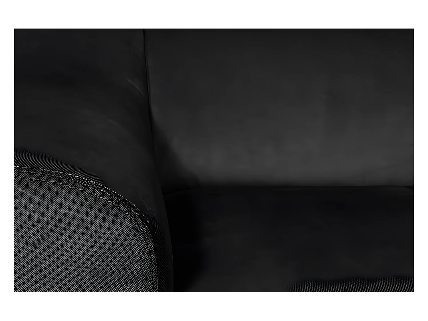 Canapé d'angle convertible en tissu luxe 5 places, ASTERIA noir, angle droit