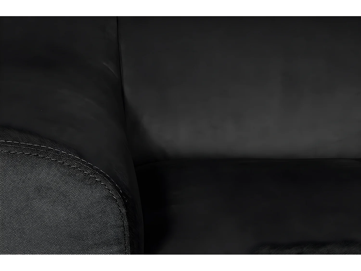 Canapé d'angle convertible en tissu luxe 5 places, ASTERIA noir, angle droit