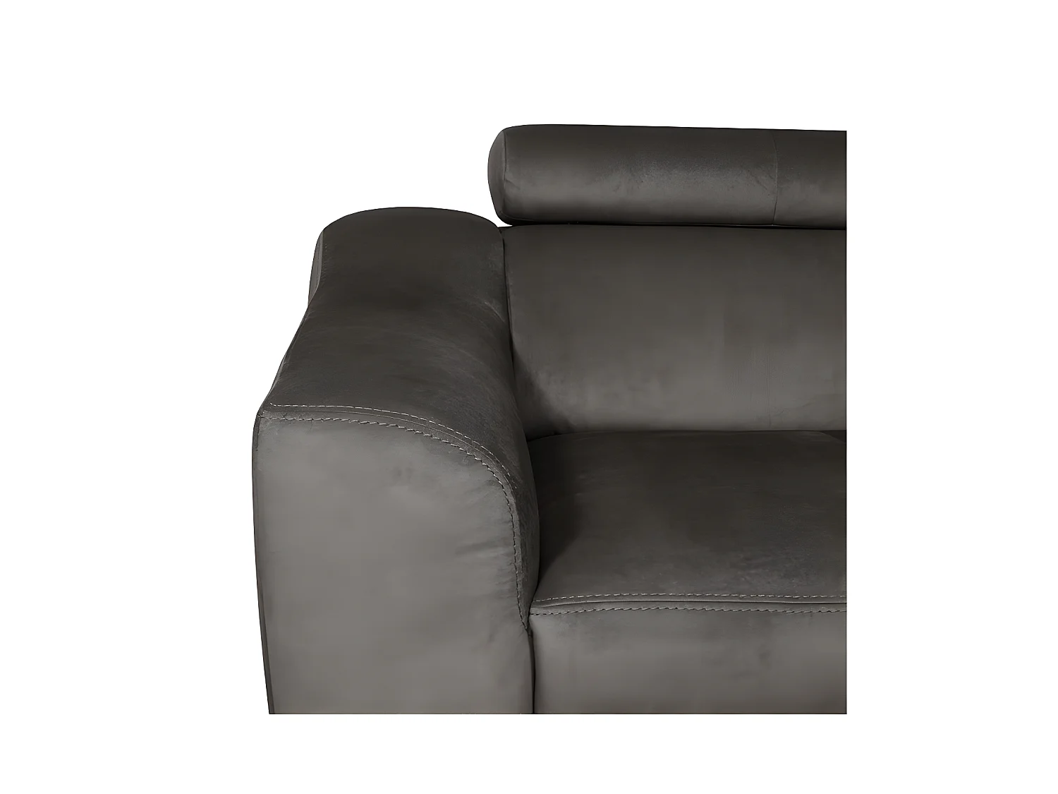 Canapé d'angle convertible en tissu luxe 5 places, ASTERIA chocolat clair, angle droit