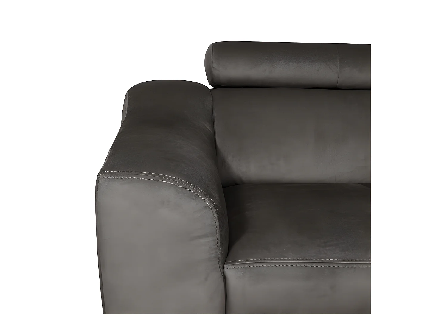 Canapé d'angle convertible en tissu luxe 5 places, ASTERIA chocolat clair, angle droit