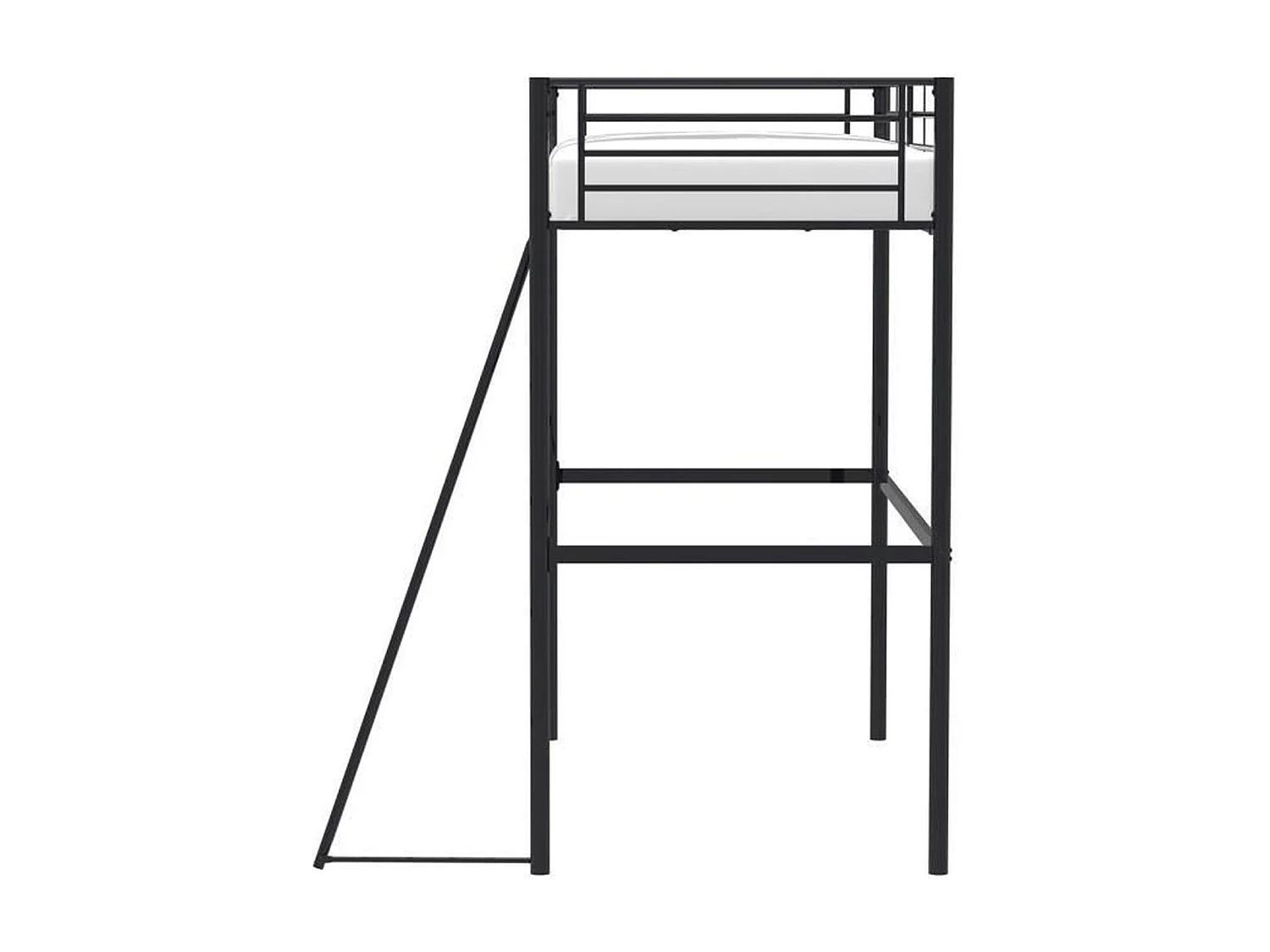 Litera infantil ELIOT de metal negro 90 x 190 cm con somier incluido