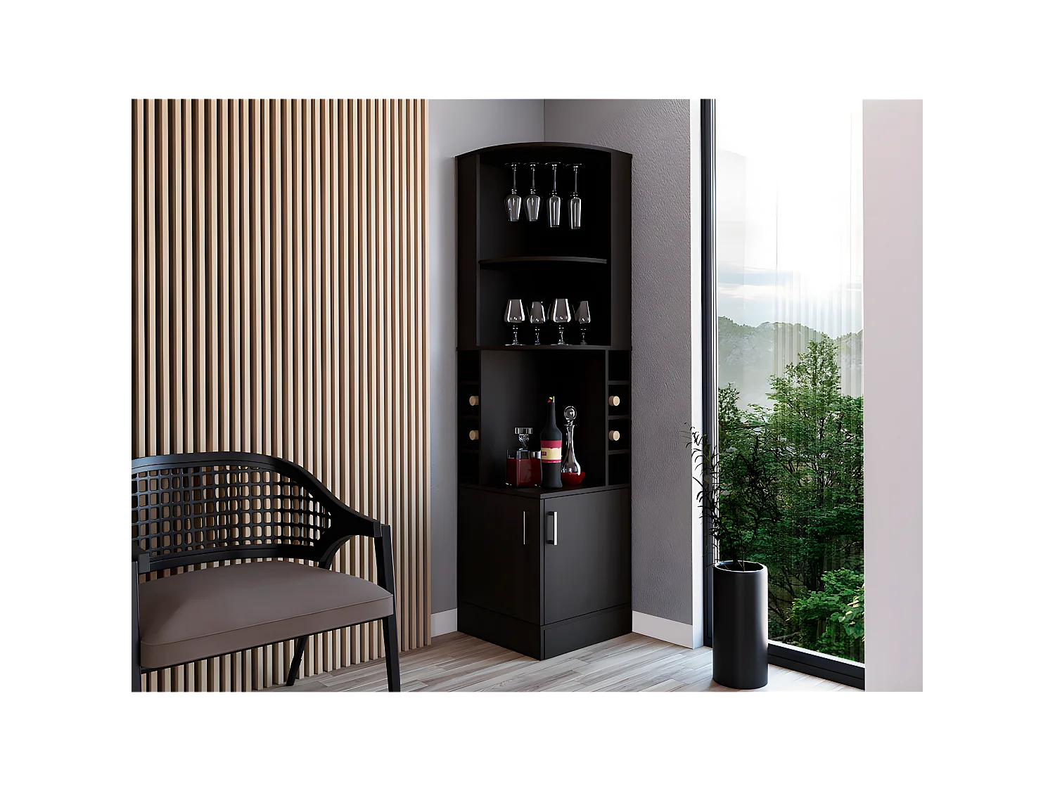 Mueble Bar Esquinero Toulouse 45CM AN X 47CM P X 180CM A