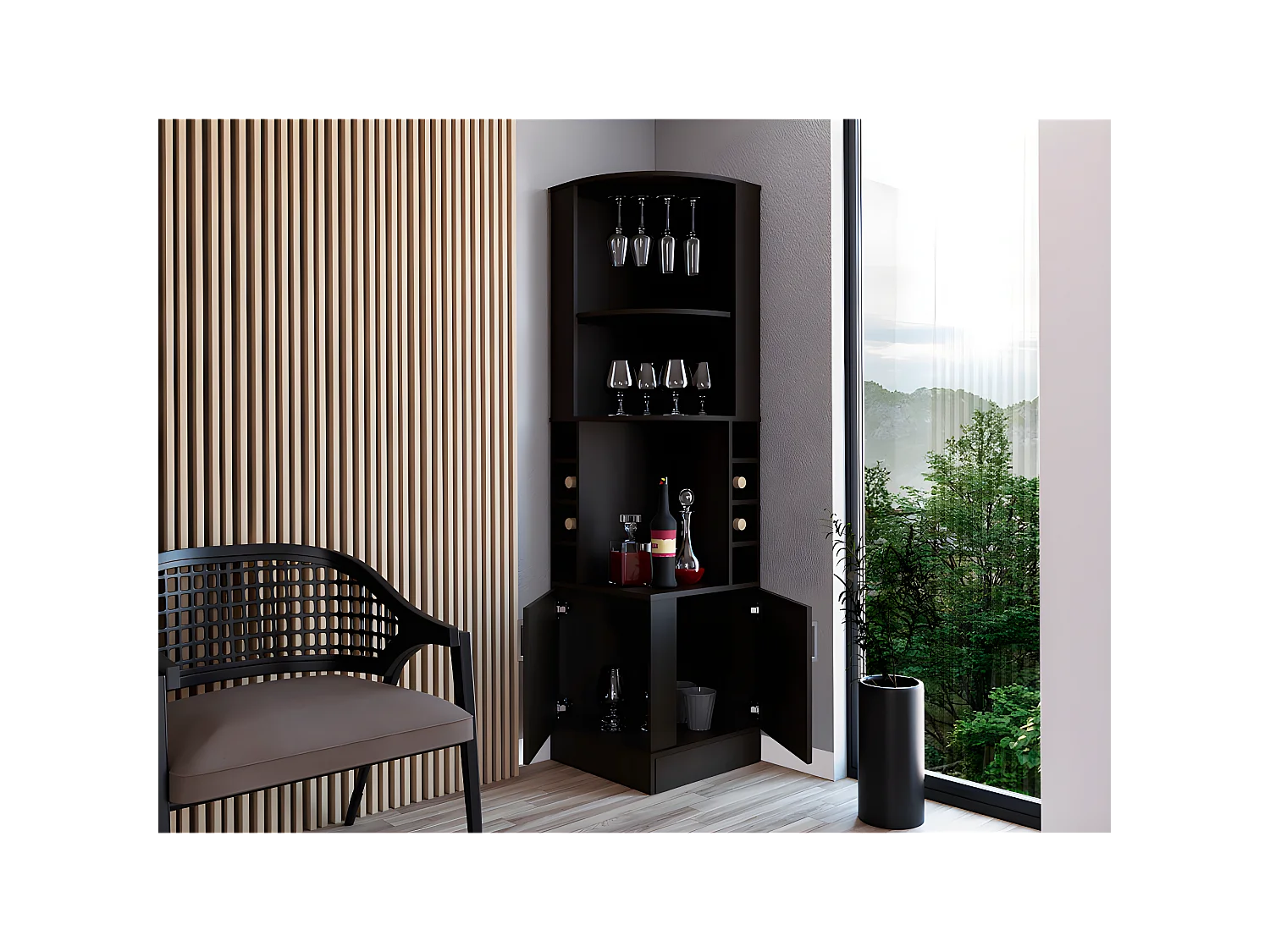 Mueble Bar Esquinero Toulouse 45CM AN X 47CM P X 180CM A