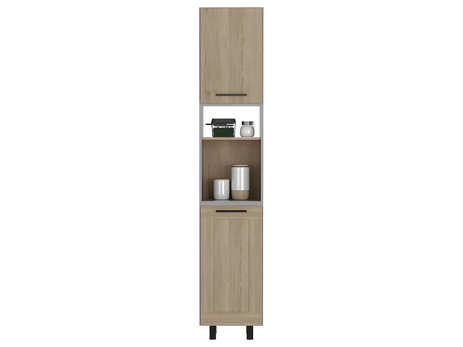 Grand garde-manger Ferrel - Gris et Rovere