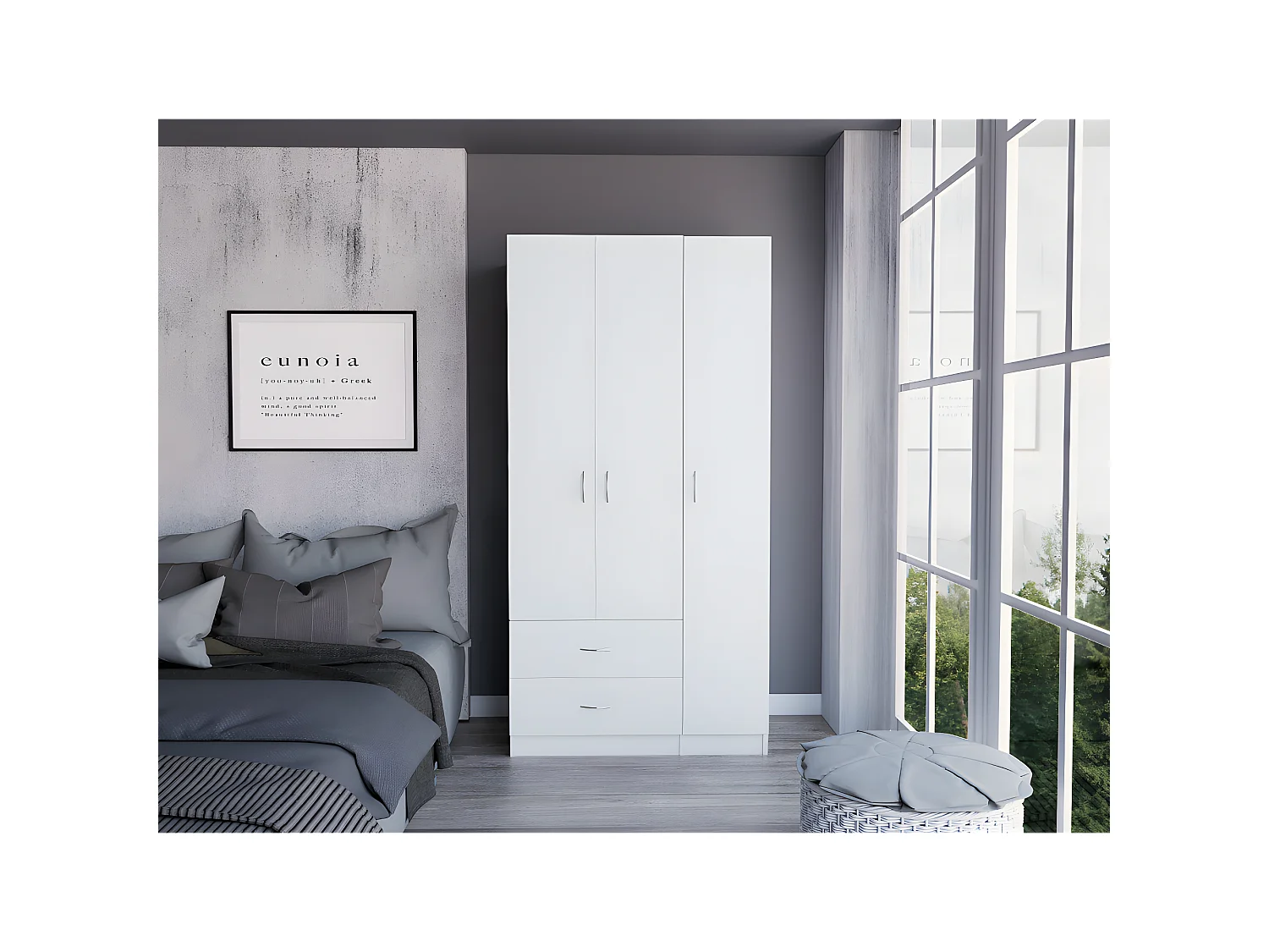 Armario de 3 Puertas Chipre 90CM AN, 180CM A, 47CM P