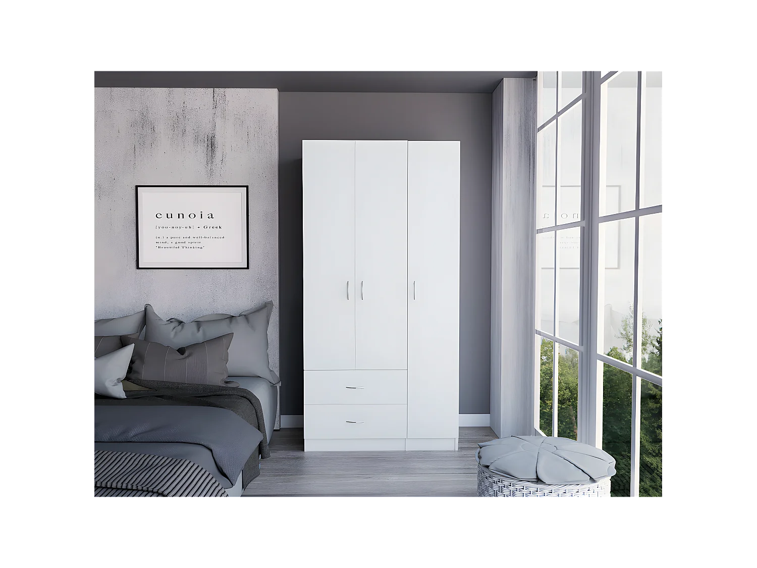 Armario de 3 Puertas Chipre 90CM AN, 180CM A, 47CM P