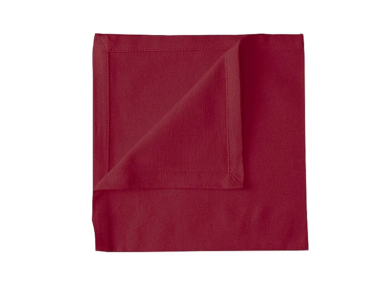 Serviette en coton New York 40x40 cm bordeaux (lot de 6)