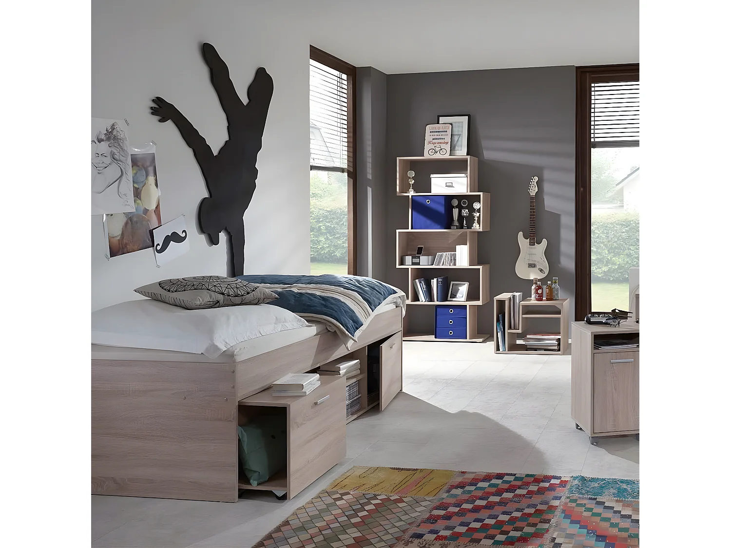 Bed met opbergruimte Carlo 90x200