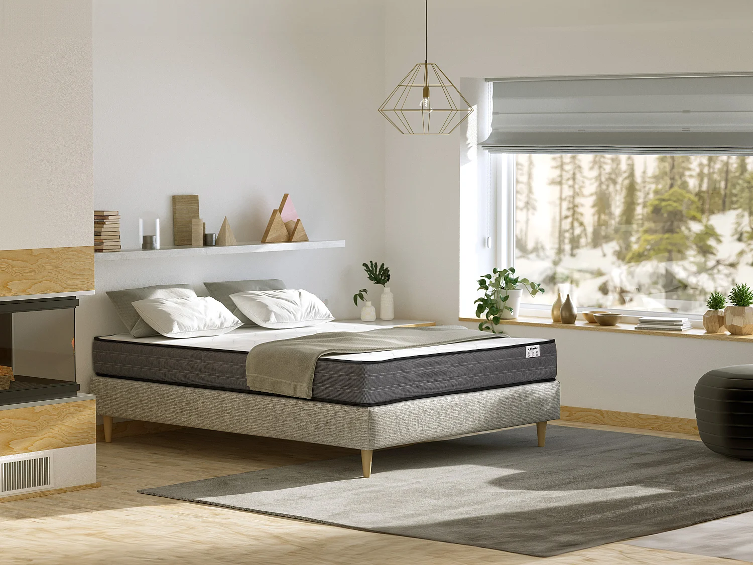 Matelas 160 x 200 cm ressorts ensachés ép.20cm - AMBRACIE de YSMÉE
