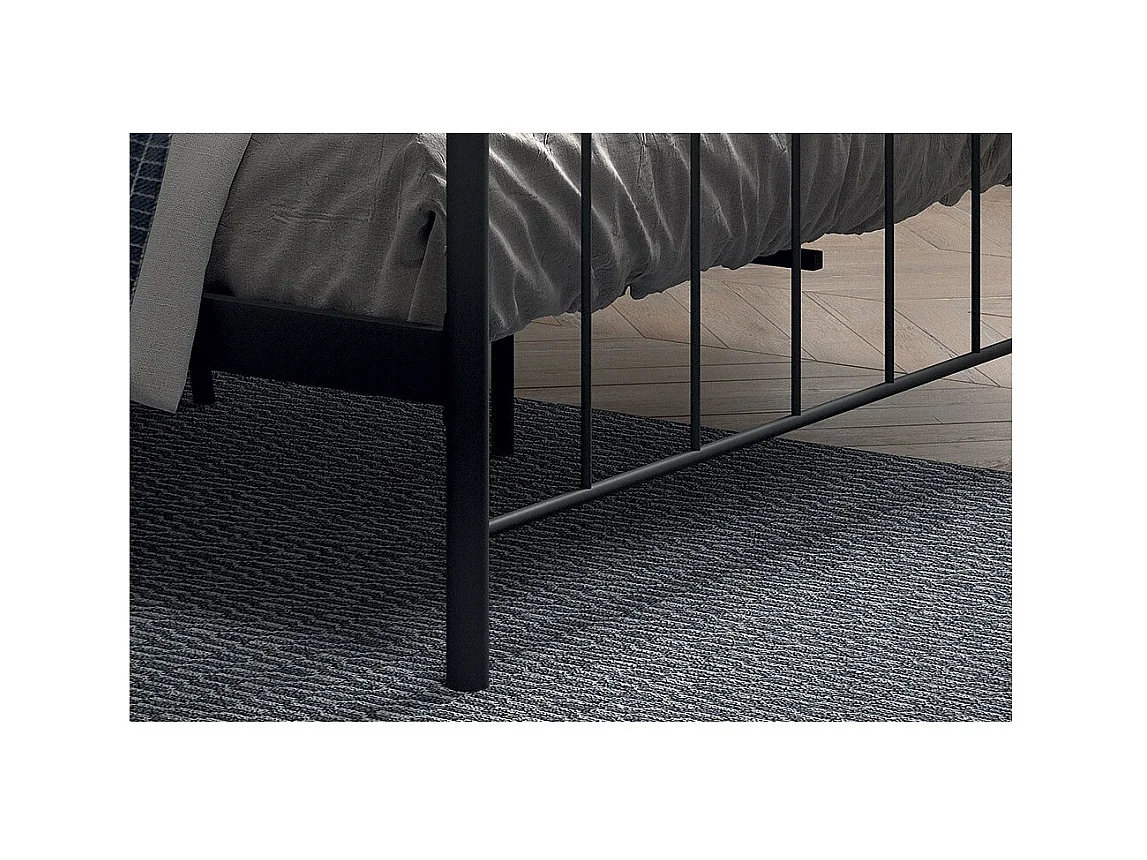 Lit SENCHA – 160x200 cm en métal noir