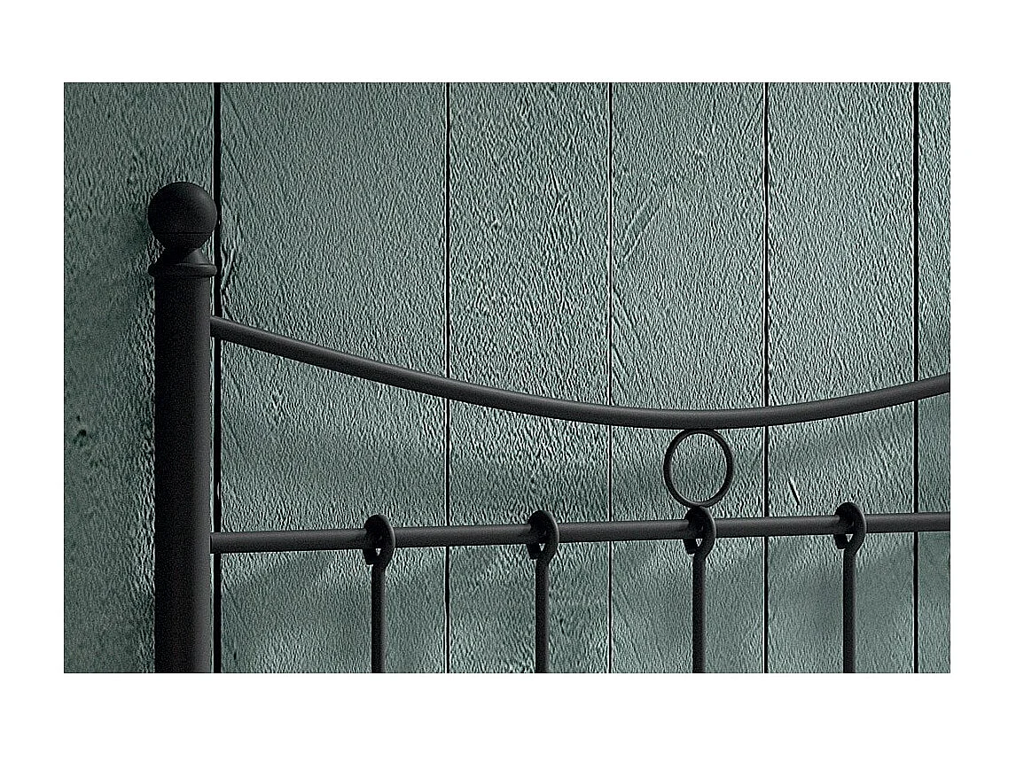 Lit SENCHA – 90x200 cm en métal noir