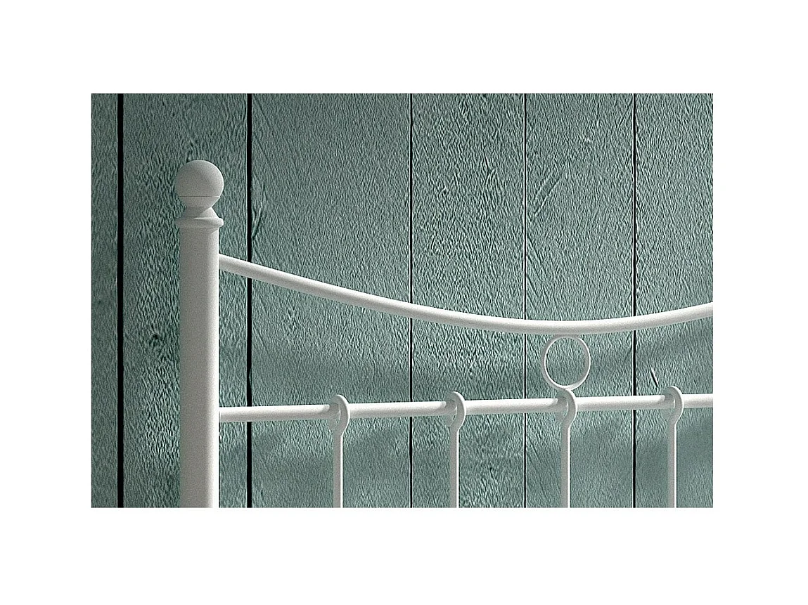 Lit SENCHA – 90x200 cm en métal blanc