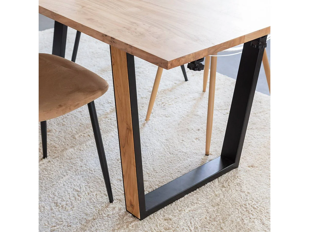 Table à manger en bois d'acacia Léandre