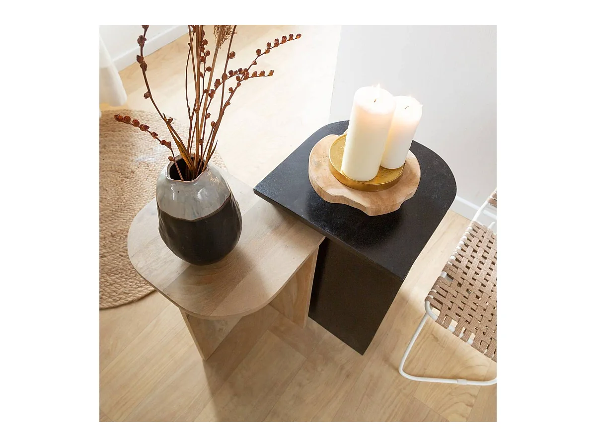 Table basse gigogne en bois de manguier Faro