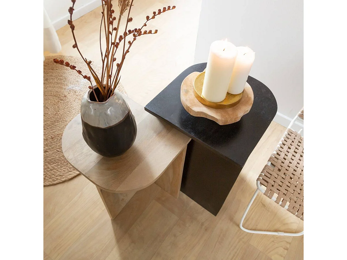 Table basse gigogne en bois de manguier Faro