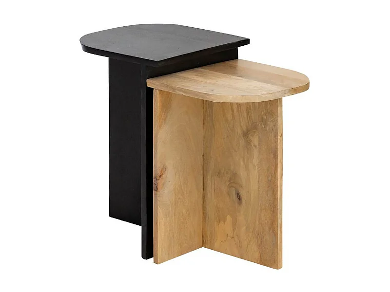 Table basse gigogne en bois de manguier Faro