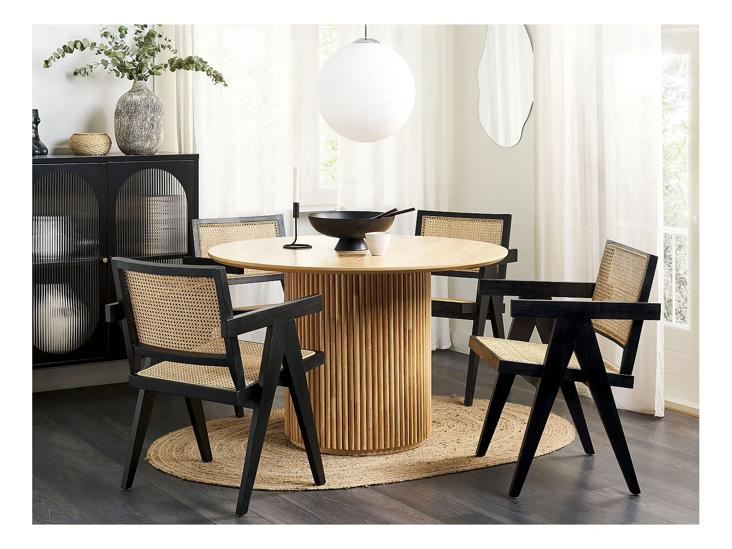 Eetkamerstoel WESTBROOK Mahoniehout Zwart