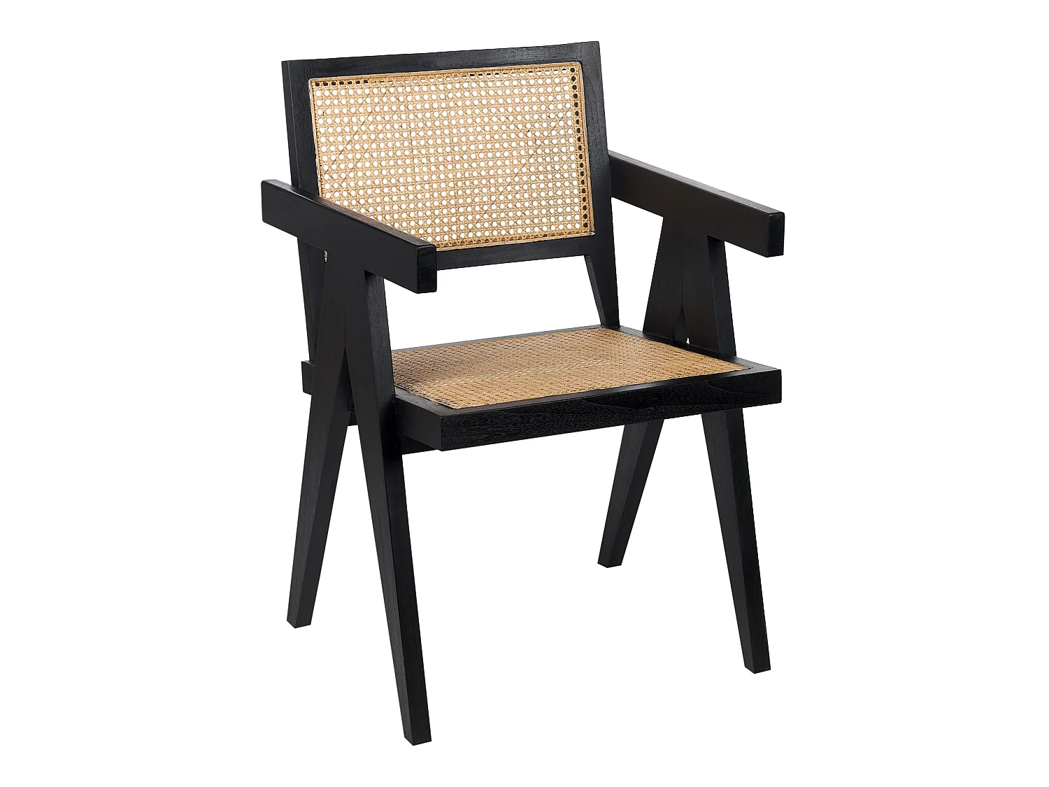 Chaise de salle à manger WESTBROOK Bois d'acajou Noir