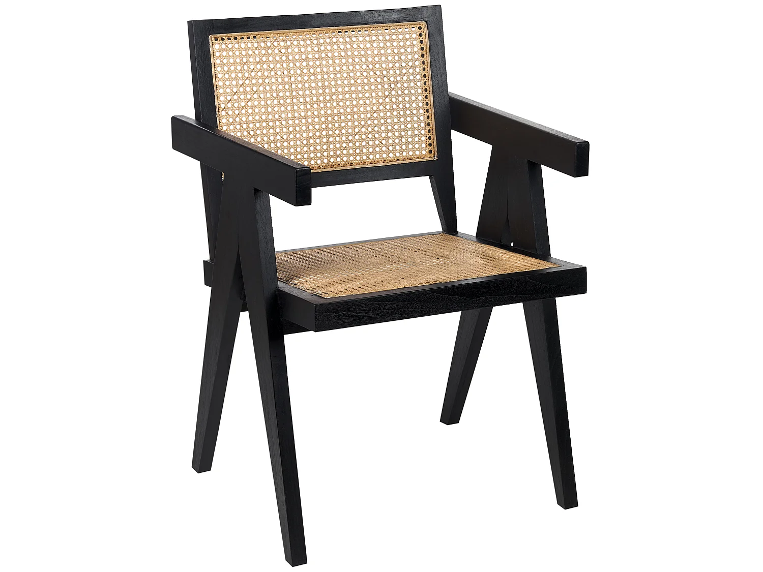 Chaise de salle à manger WESTBROOK Bois d'acajou Noir