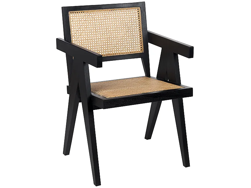 Chaise de salle à manger WESTBROOK Bois d\'acajou Noir