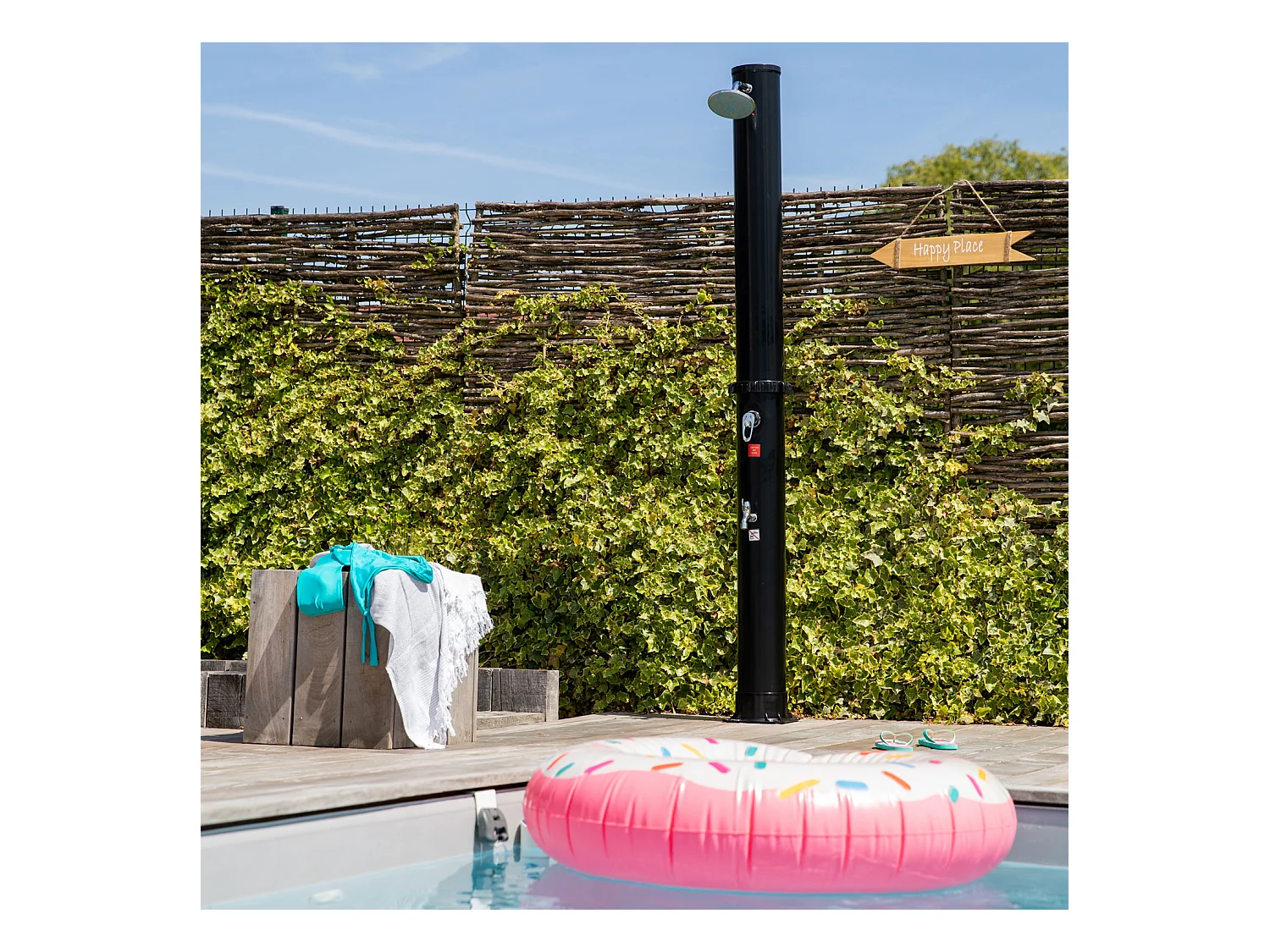 Zonne douche FIDGI zwart 35L