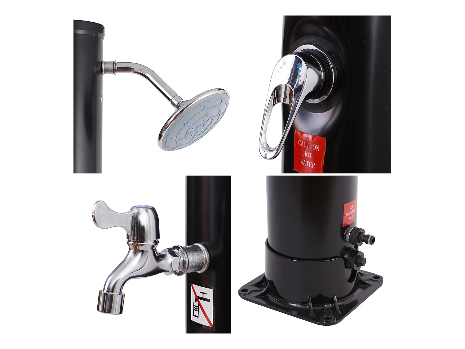 Douche solaire FIDGI noire 35L