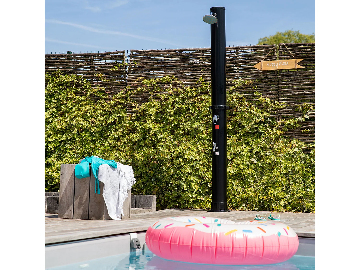 Zonne douche FIDGI zwart 35L