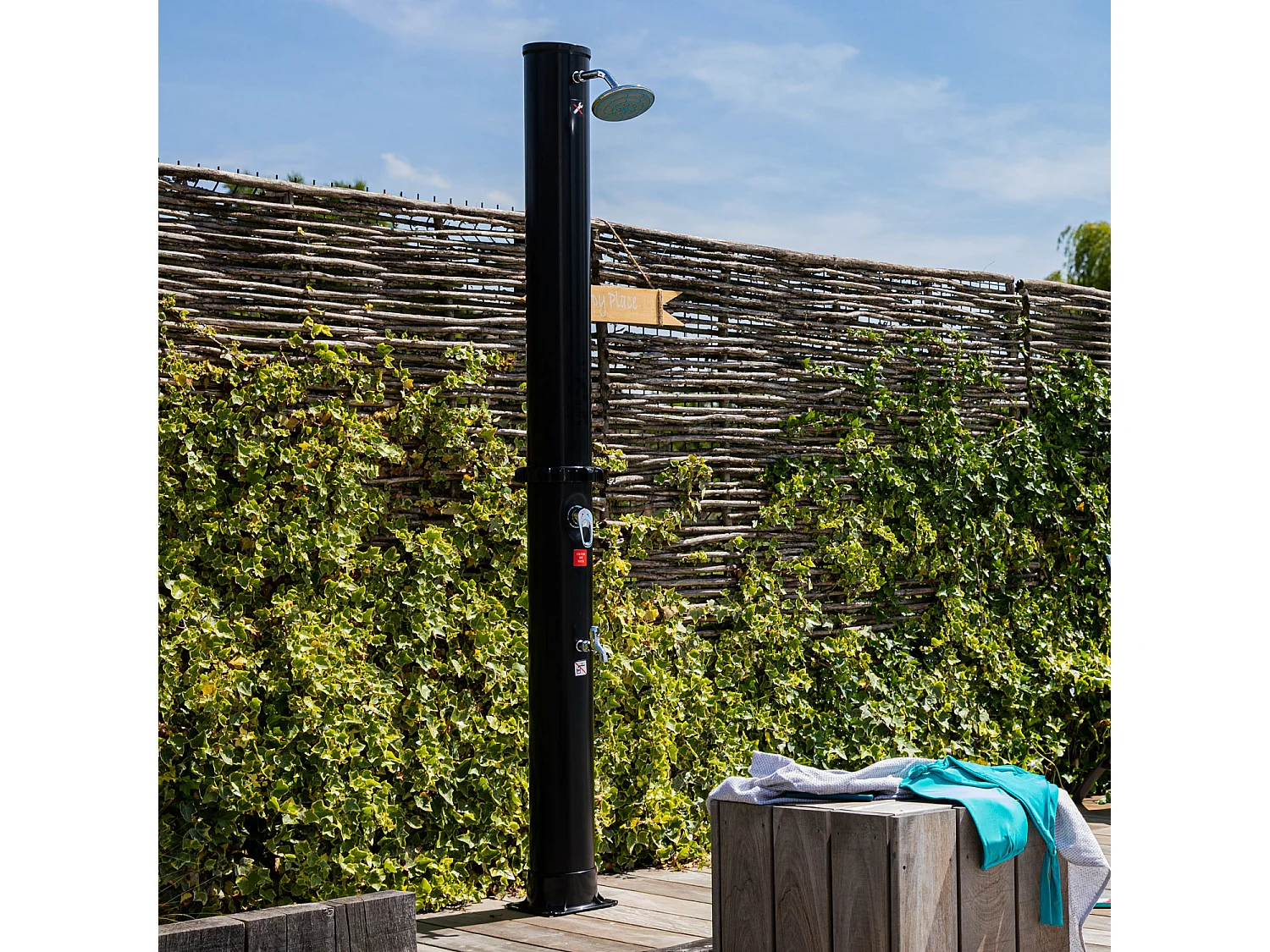 Douche solaire FIDGI noire 35L