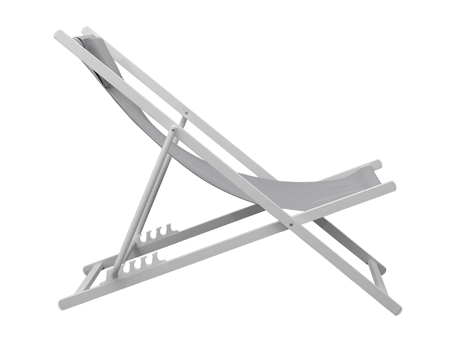 Set van 2 CYPRUS stoelen - grijs textilene/witte structuur