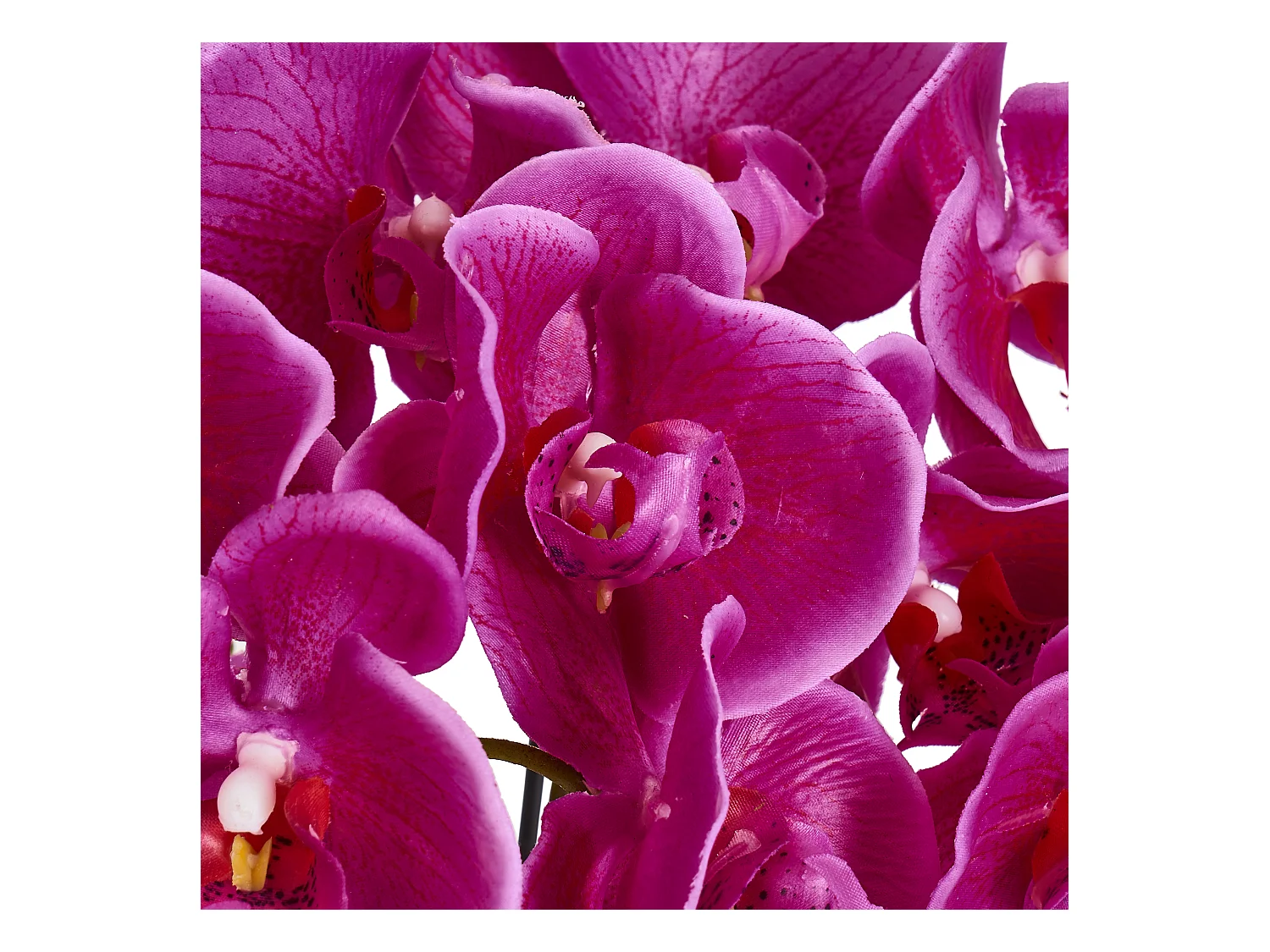 Kunstpflanze mit Topf - H. 42 cm - Orchidee