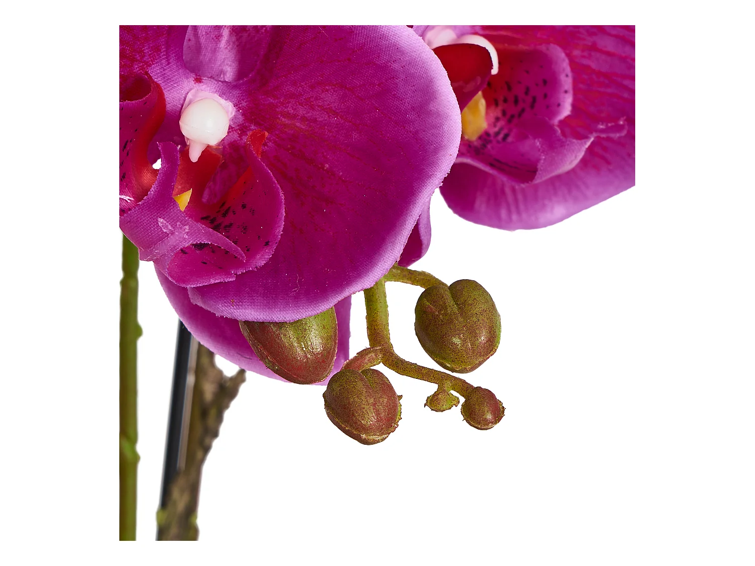 Kunstpflanze mit Topf - H. 42 cm - Orchidee