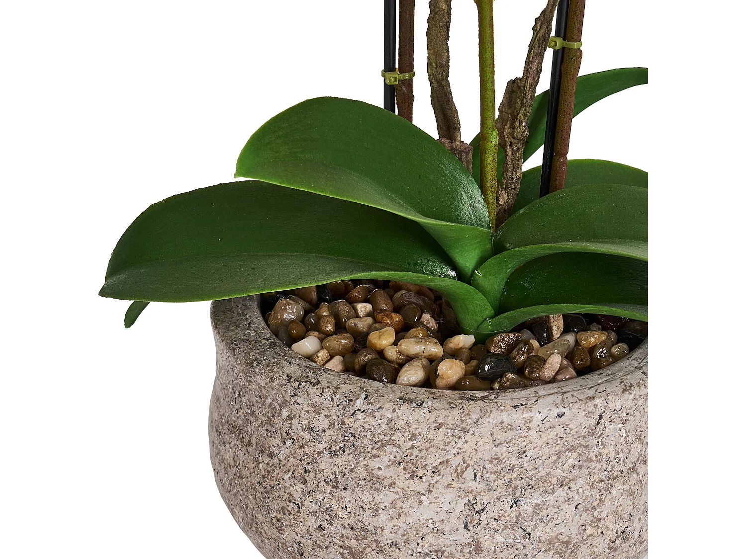 Kunstpflanze mit Topf - H. 42 cm - Orchidee