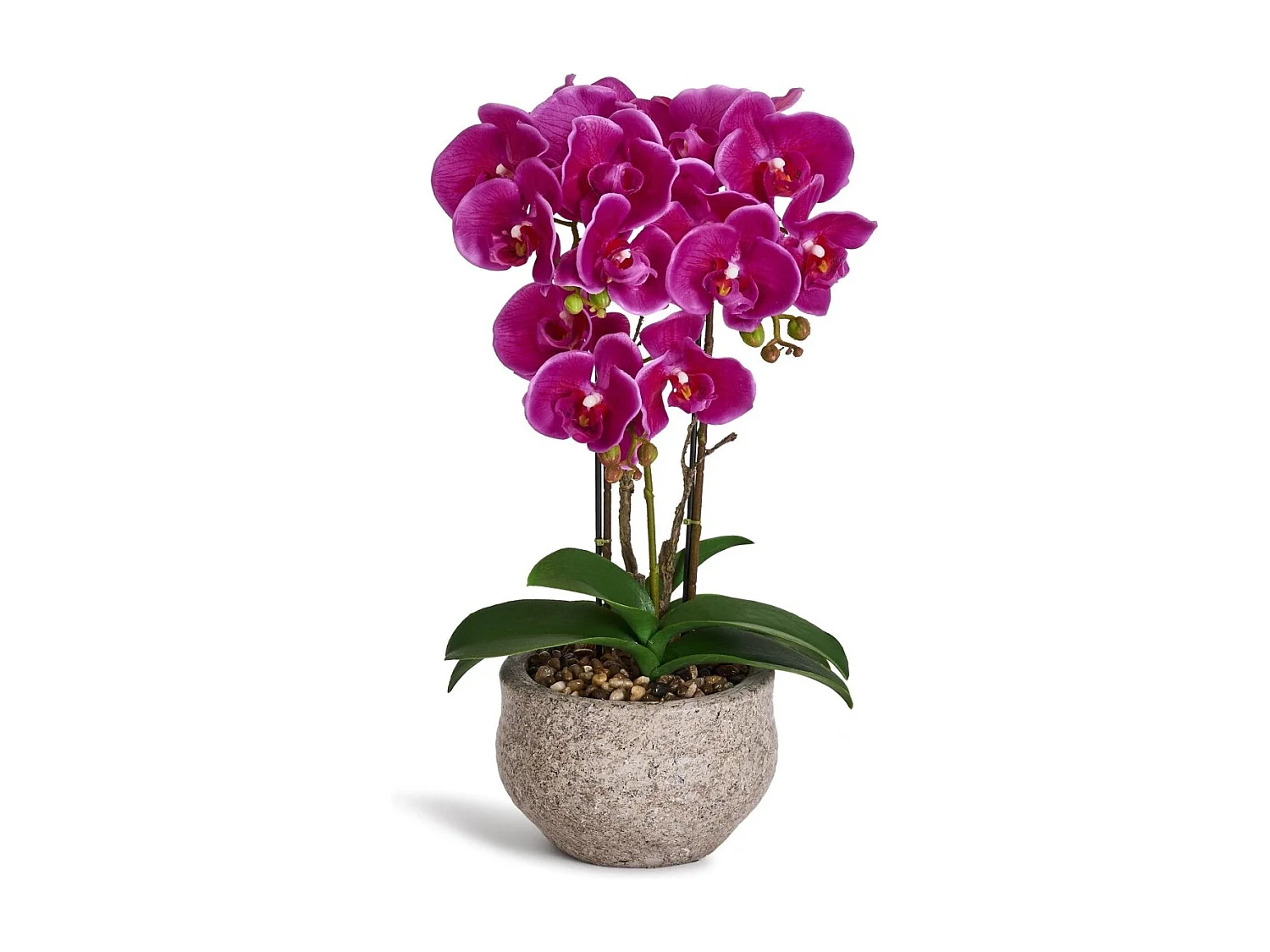 Kunstpflanze mit Topf - H. 42 cm - Orchidee